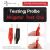 20 Pcs Black Red Soft Plastic Coated Testing Probe Alligator Test Clip 5