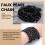 Collar Cadena del sueter larga de perla falsa de moda - negro 4