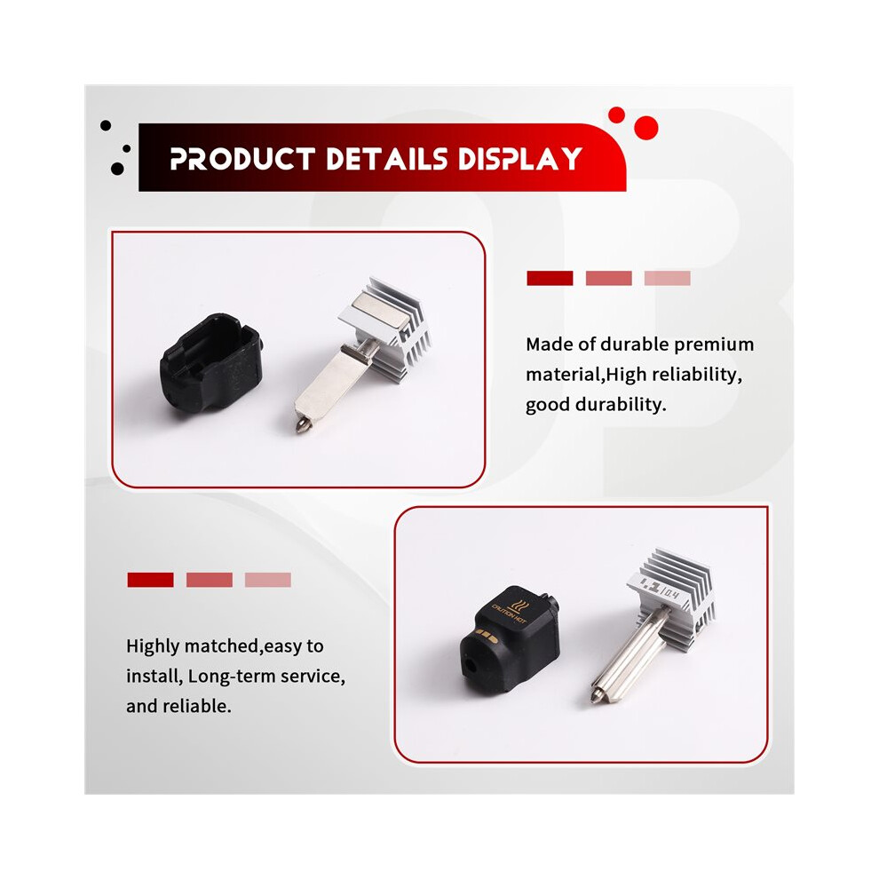 For P2s/X2d Hotend Hardened Steel Integrated Nozzle With 0.4Mm High-Precision P2s Nozzle Hotend Replacement 6033154333476