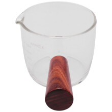 Glas Messung Becher Espresso Schnaps Glas 75ML Verdreifachen Krug Barista Single AusgießEr mit Holz Griff