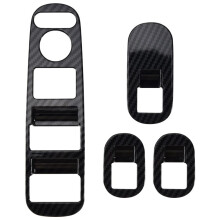 for HRV HR-V VEZEL 2014-2020 Carbon Fiber Door Handle Window Lift Panel Cover Trim Decorator Accessories