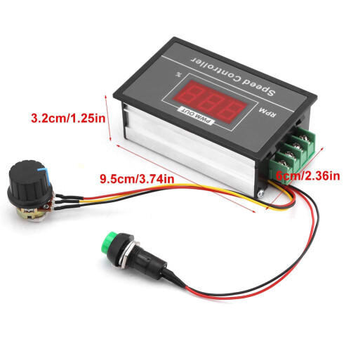 6-60V PWM  Motor Speed Controller (PWM) Speed Adjustable Stepless Governor Regulator, Motor Speed Controller 1