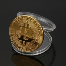 Commemorative Bitcoin Golden Round Collectors Coin Bit Coin Is Coins Plated