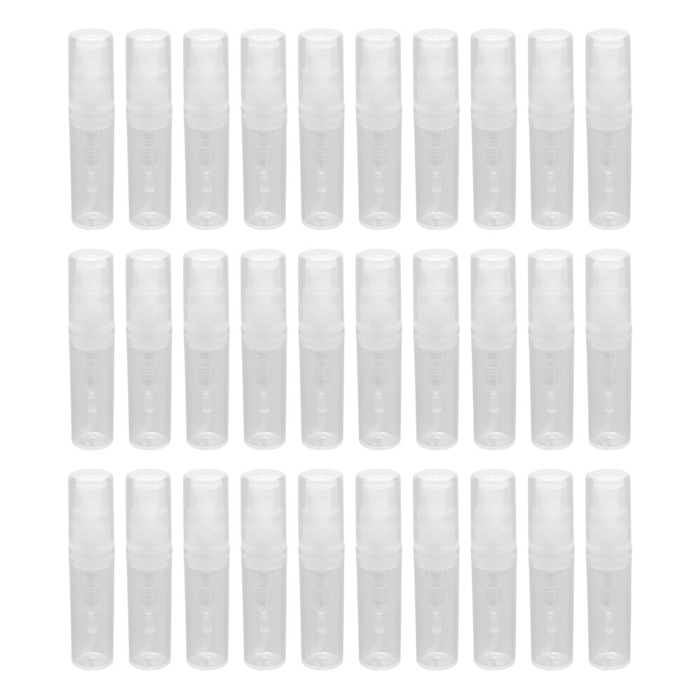 30Pcs Clear 2Ml Atomizer Plastic Bottle Spray Disposable Perfume Empty Sample Bottle For Travel Party 6031974171360