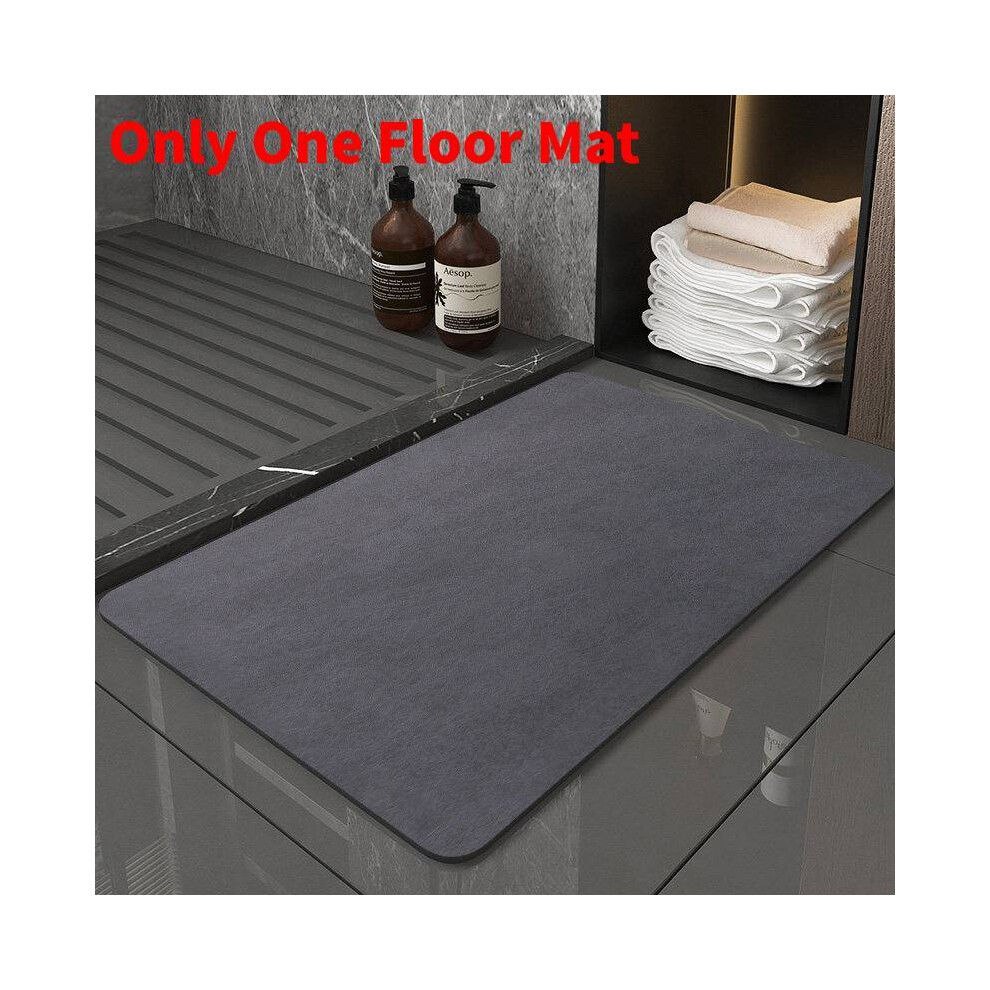 (Dark Blue, 50X80cm) Diatom Silicone Bath Mat Bathmat Absorbent Mat Absorption Comfort Bathroom For 693438744334