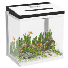 13L LED-aquarium met ventilatiegaten, HD-glas en ABS, 29x20x30,5 cm