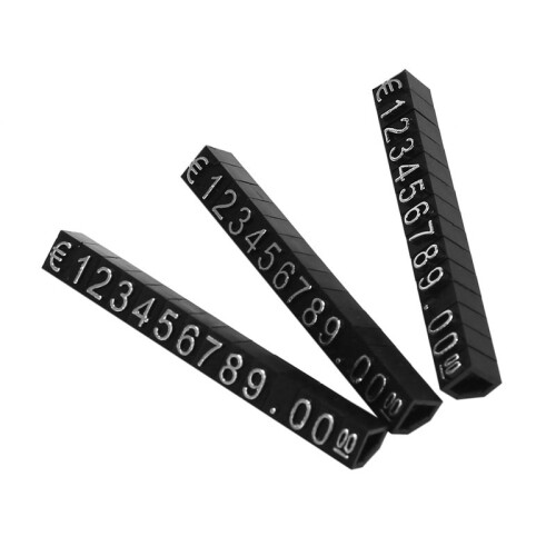 60Sets Plastic Cubes Price Display Tags Adjustable Number Stand Frame Label Shop