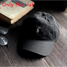 (Black) Polo Baseball Embroidered Hat With Soft Top And Sunshade For Function Women