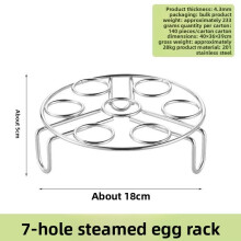 (Style F)Compact Stainless Steel Egg Steamer Rack Multifunction Kitchen Organizer Holder Cooking