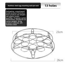 (Style H)Compact Stainless Steel Egg Steamer Rack Multifunction Kitchen Organizer Holder Cooking
