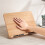 Compact Foldable Reading Stand, Wood Book and Tablet Holder, Easily Adjustable Rest 4