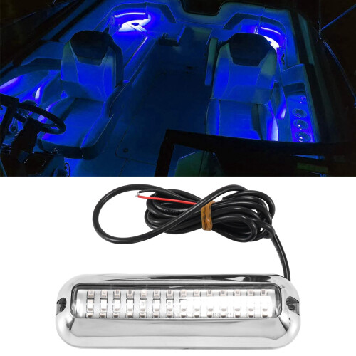 2Pcs 42LED Boat Drain Light Boat Transom Light  Underwater Pontoon Marine Light 2