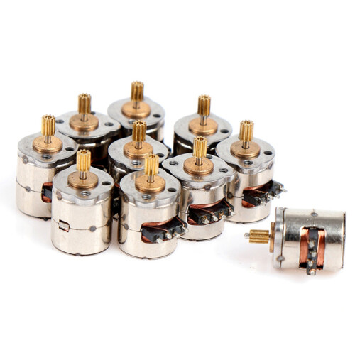 10Pcs/Pack  2-Phase 4-Wire Stepper Motor Miniature Stepper with Gear Small Tiny  Motor Toy Engine DIY