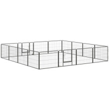 Koira- ja pentuaitaus, 16 modulaarista paneelia ja 2 sisäänkäyntiä, 80x1,5x60cm