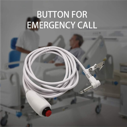 10X Nurse Call Cable 6.35mm  Nurse Call Device Emergency Call Cable with Push Button 1