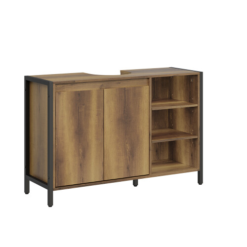SoBuy Mobile lavabo marrone chiaro con ante e ripiani