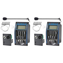 2X Acoustic Guitar Pickup,5 Band EQ Equalizer Guitar Preamp Piezo Pickup Tuner with Mic LCD Display