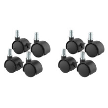 Trash Can Mobile Attachable Wheels Replacement for 8 Gallon to 23 Gallon Trash Cans Stainless Garbage Can Wheels - 8 Pcs