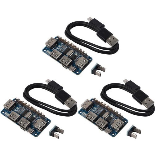 3X 4  USB HUB HAT for Raspberry Pi 3 / 2 / Zero W Extension Board USB to UART for Serial Debugging