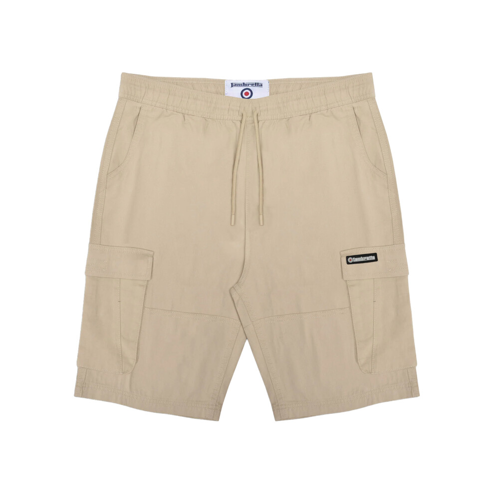 Lambretta (40R, Stone) Mens Utility Ss25 Cargo Shorts Multicoloured