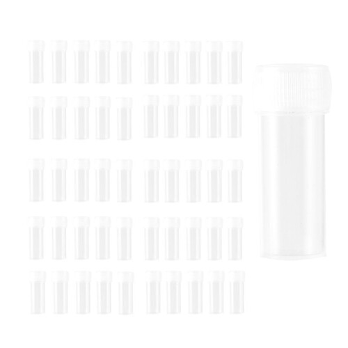 50X Plastprovflaska 5 Ml ProvröR Lab Liten Flaska FöRvaringsbehåLlare + Lock