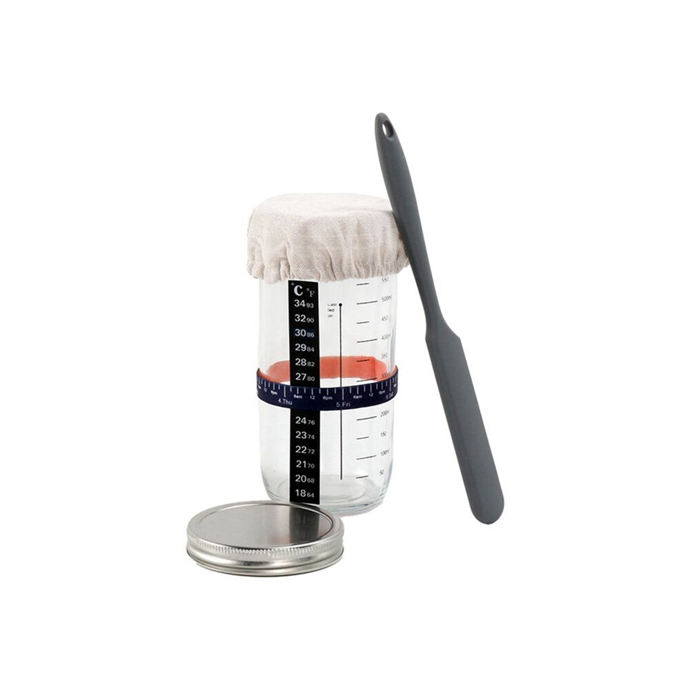 Glass Airtight Jar Sourdough Maker Natural Fermentation Jar With Lid And Scale Dough Fermentation Kit 4711907245208
