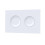 Balterley Round Dual Flush Push Button White 3