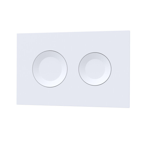 Balterley Round Dual Flush Push Button White 2