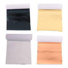 400Pcs Imitation Gold Silver Copper Foil Papers Leaf Flake Gilding Sheets for Nail Party Decor DIY Art Crafts Paper