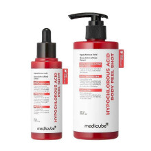 Hypochlorous Acid Rice Peel Shot-duo for Face Body Gentle Exfoliating Serum for Dead Skin Cells Pore Care Blackheads Excess Sebum Control SZTCLV