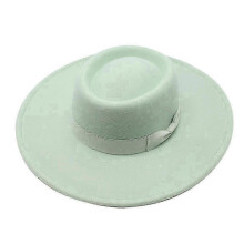 (Mint Green) Classic Lightweight Hat for Women with Wide Brim, Felt