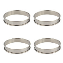 Double Rolled Tart Rings Stainless Steel Round Muffin Rings Metal Crumpet Rings Molds for Making Crumpet,Tart,Muffin 4