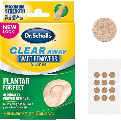 Dr. Scholl's Clear Away Plantar, Wart Remover for Feet, 24 Ea