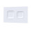 Balterley Square Dual Flush Push Button White 1