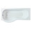 Balterley 1600mm P shaped showerbath LH 1