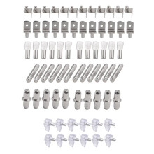 72Pcs Shelf Pegs Support Kit, 6 Styles Shelf Pins, Nickel Plated Cabinet Shelf Pegs for Shelves Bookcase Bookshelf Pegs