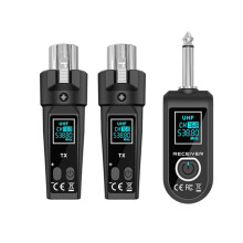 UHF Microphone Wireless Converter System XLR Transmitter and Microphone Receiver for Dynamic Condenser Microphone