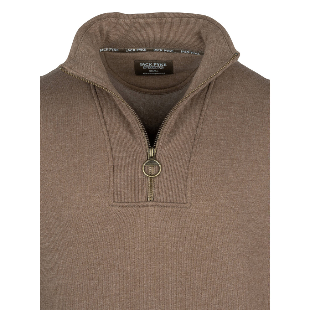 Jack Pyke Men’s Half Zip Sweatshirt Barley Large