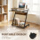 Homcom HOMCOM Movable Computer Desk with 4 Moving Wheels Rustic Brown 6