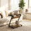 Homcom HOMCOM Movable Computer Desk with 4 Moving Wheels Rustic Brown 7