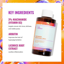 Niacinamide Brightening Toner - Toner for Face with Niacinamide and Arbutin for Skin Tone Balancing- Pore Minimizer, Facial Skin Care 4 Fl Oz (Pack