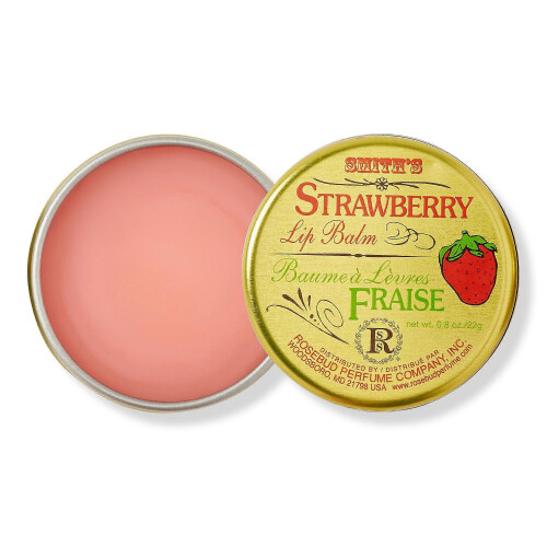Rosebud Perfume Co. Smith's Strawberry Lip Balm Tin, 0.8 Oz