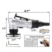 Pneumatic Chamfering Tool with Replace Blades Inserts and Bearings, 45 Degree Air Chamfer Deburring Tool