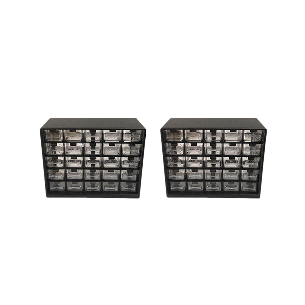 50Pc Combined Transparent Drawer Storage Cabinet Detachable Black Parts Box Hardware Sorting Box 6031093241173