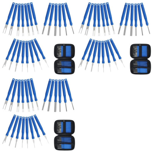 63Pcs Car Terminal Removal Tool Kit Cable Plug Remove Puller Electrical Wire Crimp Connector Pin Extractor