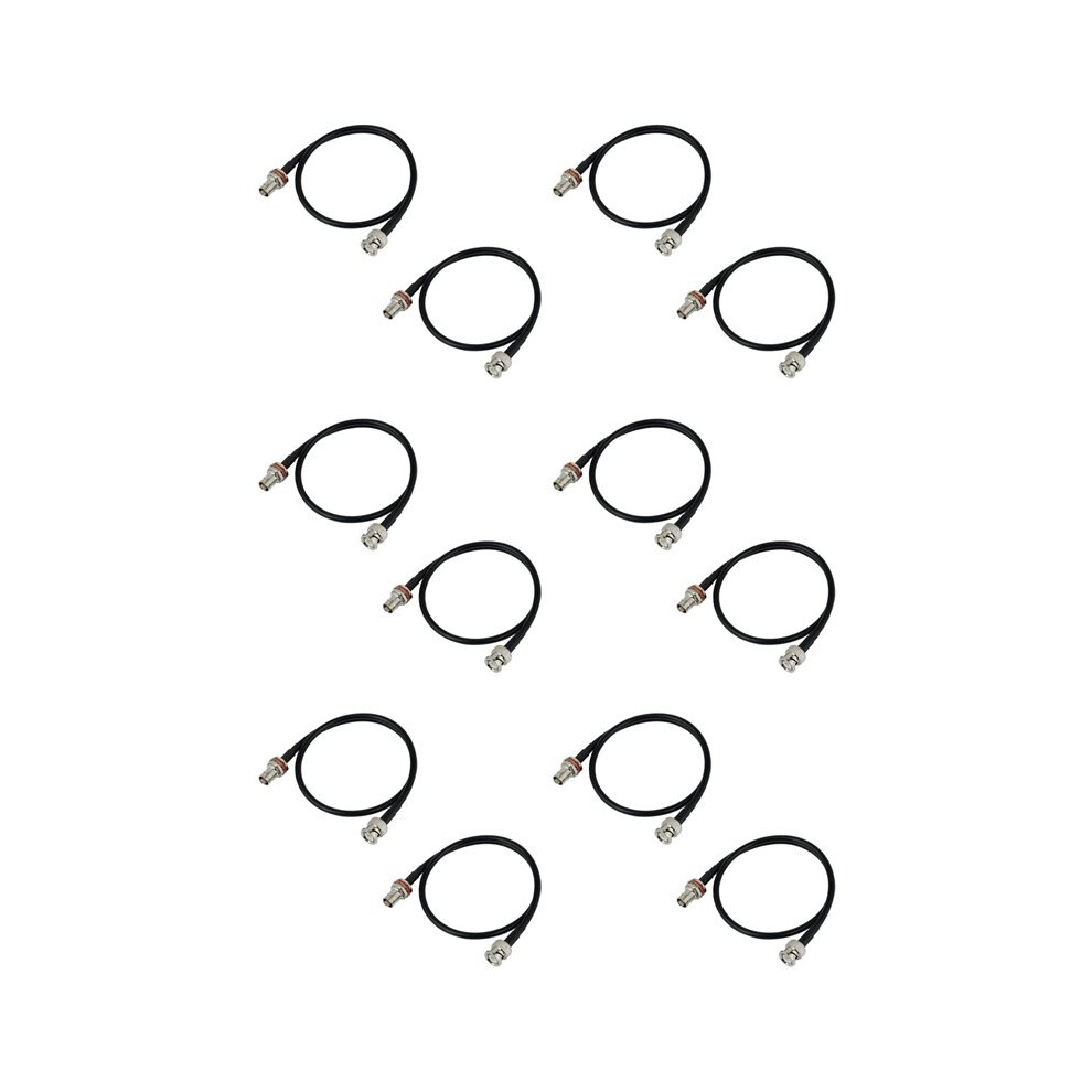 Wireless Microphone Antenna Extension Cable 2Ft With Bnc Connector, 12-Pack For Rack Mount Systems 4711208268906