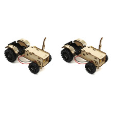 2X DIY Wooden Tractor Car DIY Model Teaching Learning Stem Project Kit for Kids School Science Education