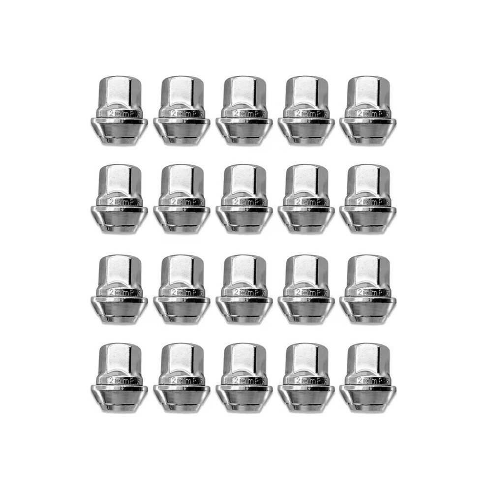 20-Piece M12 X 1.5 Wheel Lug Bolts Nuts 19Mm Hex For C-Max Wheel Lug Nuts Stud For Car Accessories Silver 4712439097600