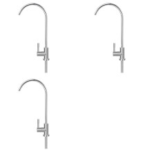 3pcs 1/4inch Kitchen Sink Faucet Tap Chrome Reverse Osmosis Drinking Water Filter Rotation Faucet Fast Connection