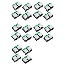 20 Stück RJ45-Ethernet-Breakout-Board mit Zwei Buchsen, 3,5-mm-Anschlussplatine, Geschirmtes Netzwerkadapterterminal